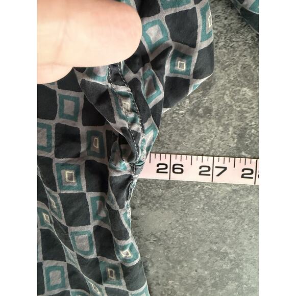 Vtg 90s CHIAMARE 100% Silk Shirt Mens Size Large Geometric Retro Button Up Shirt - Picture 6 of 8